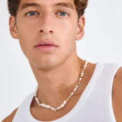 PRISM necklace white/silver-plated