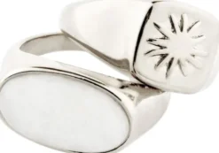 PRISM rings 2-in-1 set, silver-plated