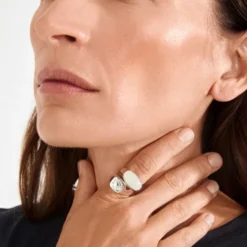 PRISM rings 2-in-1 set, silver-plated