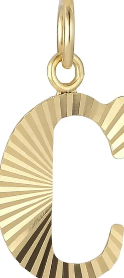 Reflection Letters, gold-plated sterling silver-C
