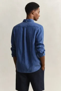 REG GMNT DYED LINEN SHIRT