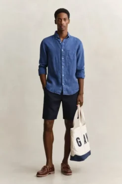 REG GMNT DYED LINEN SHIRT