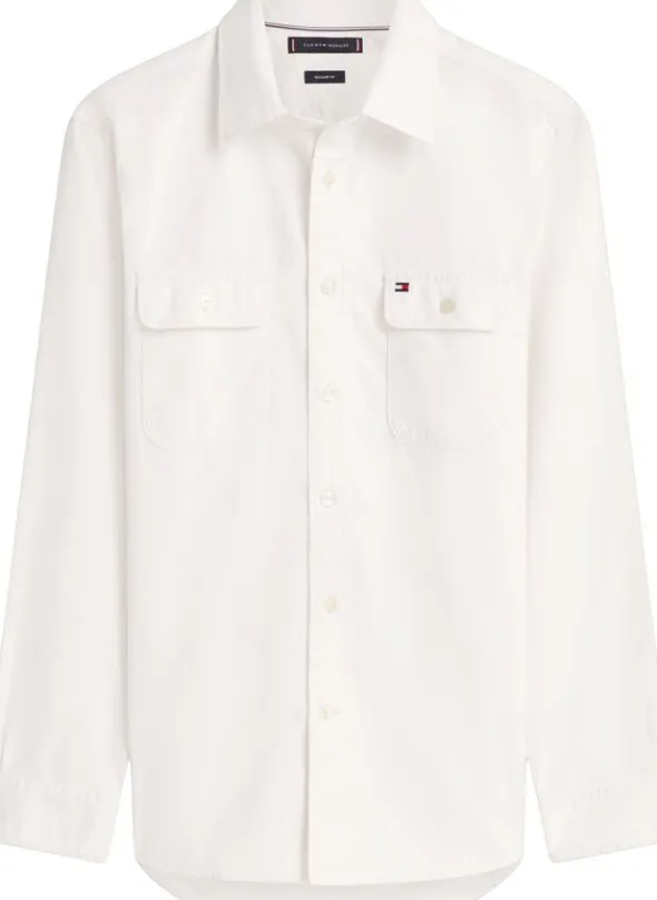 Regular Fit Brushed Twill Overshirt