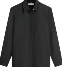 Regular Fit Concealed Placket Twill Shirt