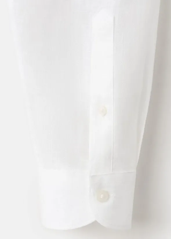 Regular-fit 100% linen shirt