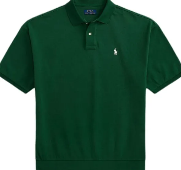 Relaxed Fit Mesh Polo Shirt