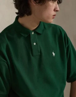Relaxed Fit Mesh Polo Shirt
