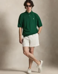 Relaxed Fit Mesh Polo Shirt