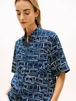 Relaxed Fit Pure Linen Short Sleeve Shirt