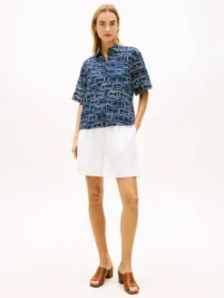 Relaxed Fit Pure Linen Short Sleeve Shirt