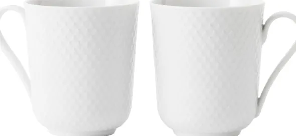 Rhombe mugg 33cl, white 2 st.