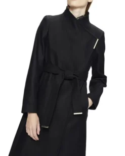 ROSELL Long Length Wool Wrap Coat
