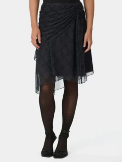 Saffron Check Mesh Skirt