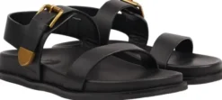 SALMAGI - ADJUSTABLE LEATHER SANDAL W/HEEL STRAP