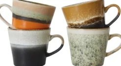 70s ceramics cappuccino mius, verve set of 4