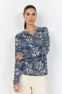 SC-FELICITY AOP 532 Bluse Navy