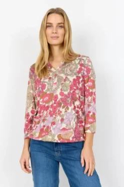 SC-FELICITY AOP 536 Bluse Pink