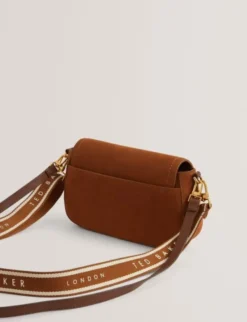 SHAYNE Webbing Suede Crossbody Bag