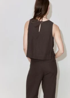 Side-tie batiste top