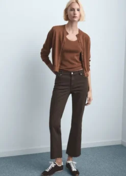 Sienna flared cropped cotton jeans