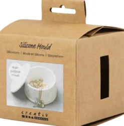 Silikoneform, Krukke med låg, H: 4,5 cm, diam. 7,5 cm,