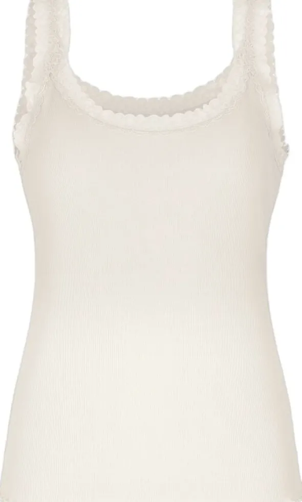 Singlet Rib Jersey Lace