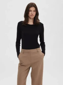SLFDIANNA LS O-NECK TOP NOOS