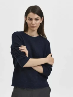 SLFLULU LS ALPACA BLEND KNIT O-NECK B NOOS