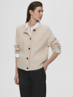 SLFLULU LS ALPACA BLEND KNIT SHORT CARDIGAN NOOS