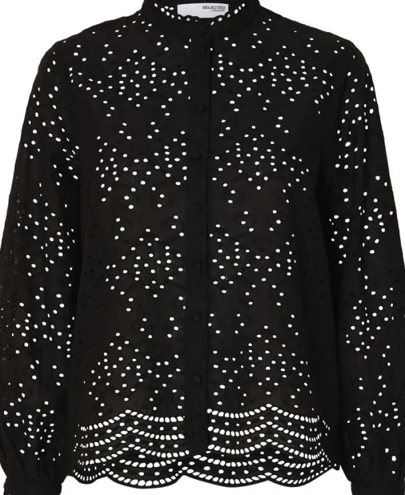 SLFTATIANA L/S EMBR SHIRT NOOS