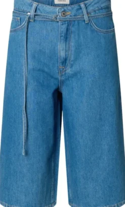 SLFTENNA MW BERMUDA DENIM SHORTS
