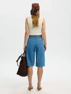 SLFTENNA MW BERMUDA DENIM SHORTS