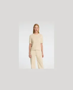 SLFVINNA SS STRUCTURE KNIT O-NECK N