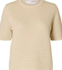 SLFVINNA SS STRUCTURE KNIT O-NECK N