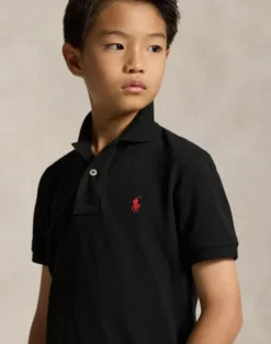 Slim Fit Cotton Mesh Polo Shirt Kids