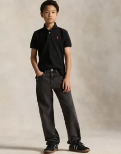 Slim Fit Cotton Mesh Polo Shirt Kids