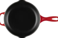 Stegepande i støbejern 23cm Cerise