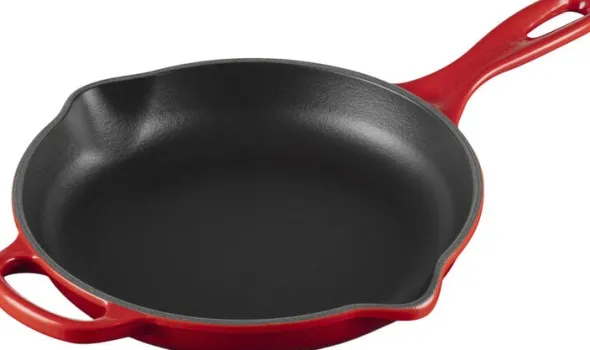 Stegepande i støbejern 23cm Cerise