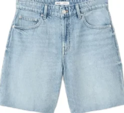 Straight low-rise denim Bermuda sho