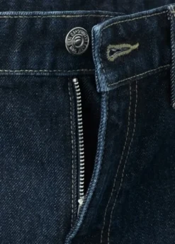 Straight mid-rise denim shorts