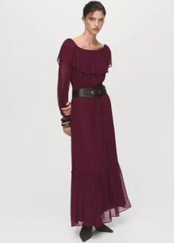 Strapless dress with ruffles