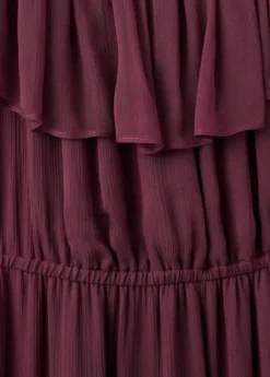 Strapless dress with ruffles