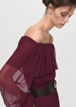 Strapless dress with ruffles