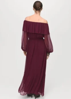 Strapless dress with ruffles