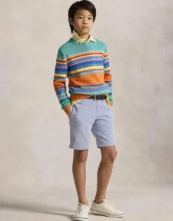 Stretch Cotton Seersucker Short