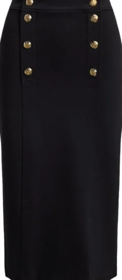 Stretch Ponte Sailor Pencil Skirt