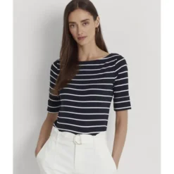 Striped Boatneck Top
