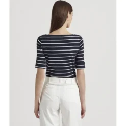 Striped Boatneck Top