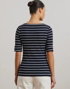 Striped Boatneck Top