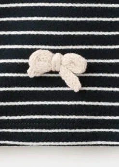 Striped T-shirt with ties